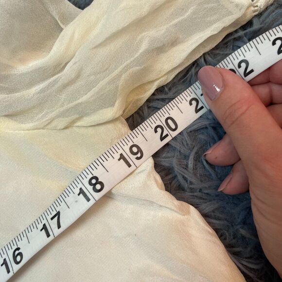 Rebecca Taylor Off White Silk Blouse Mixed Media Size 2 - Picture 4 of 6